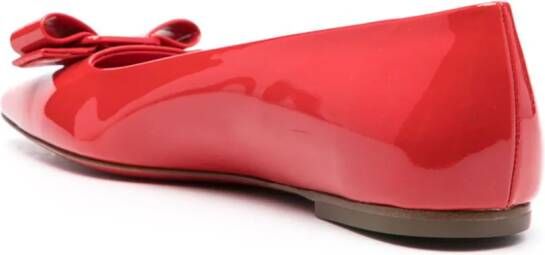 Ferragamo Vara ballerina's met strikdetail Rood