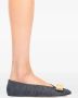 Ferragamo Vara denim ballerina's Blauw - Thumbnail 5