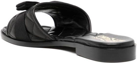 Ferragamo Vara slippers met strik Zwart