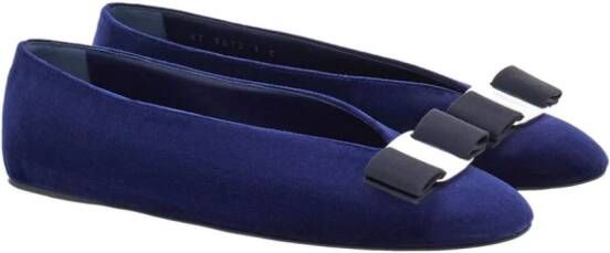 Ferragamo Vara fluwelen ballerina's Blauw