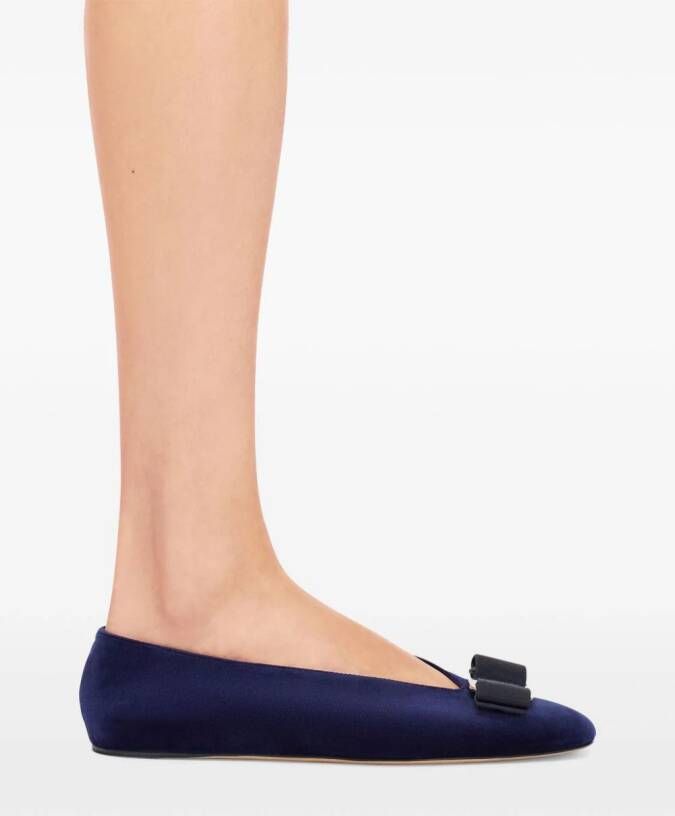 Ferragamo Vara fluwelen ballerina's Blauw