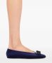 Ferragamo Vara fluwelen ballerina's Blauw - Thumbnail 5