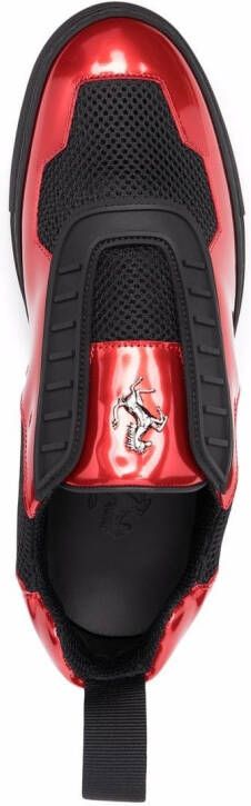 Ferrari Sneakers met gelamineerd-effect Rood