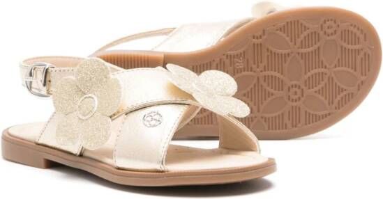 Florens Leren sandalen Goud