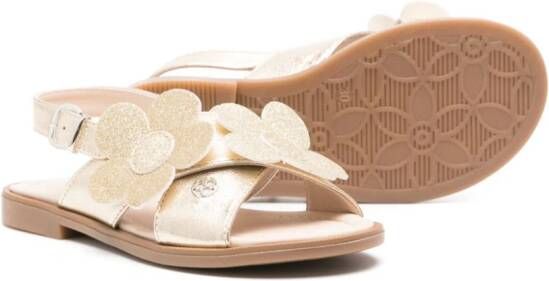 Florens Leren sandalen Goud