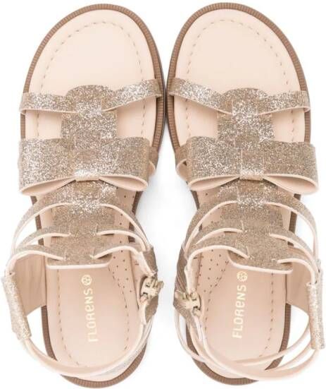 Florens Sandalen met glitter Goud