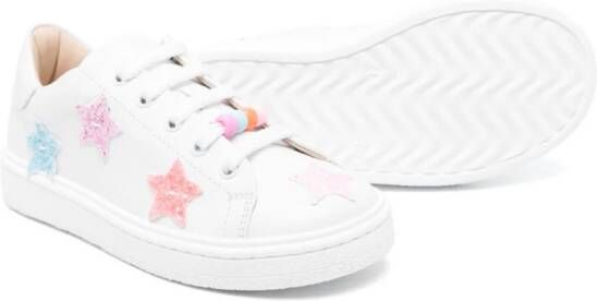 Florens Sneakers met ster-patch Wit