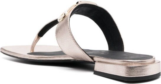 Furla Sandalen met logoplakkaat Goud