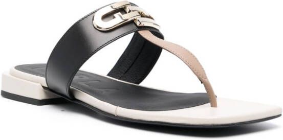 Furla Sandalen met logoplakkaat Zwart