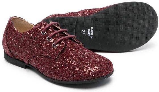 Gallucci Kids Ballerina's met glitter Rood