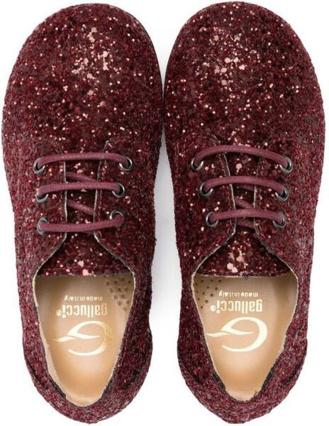 Gallucci Kids Ballerina's met glitter Rood