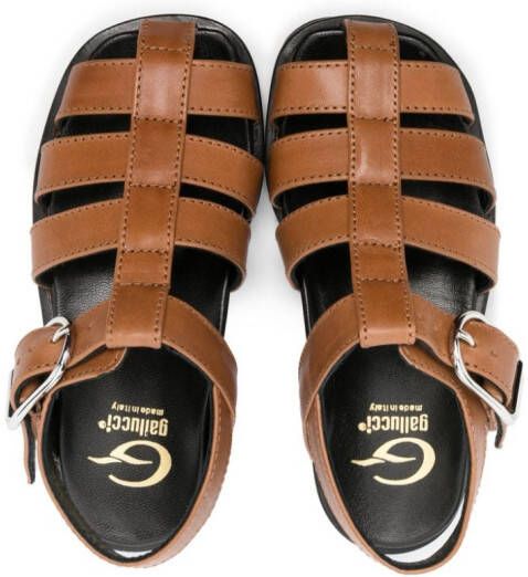 Gallucci Kids Sandalen met gespsluiting Bruin