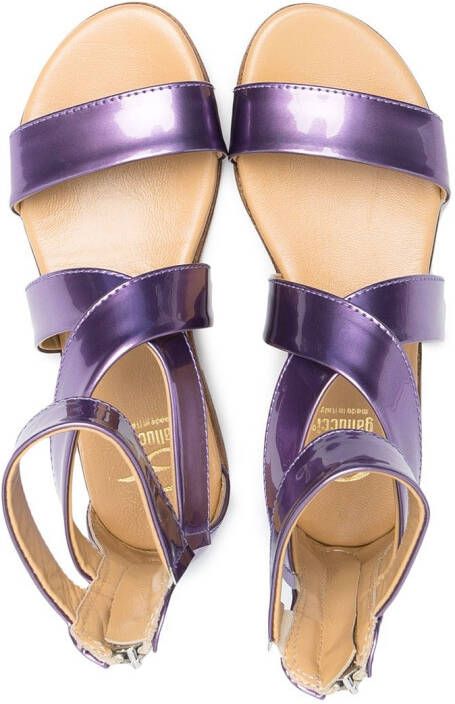 Gallucci Kids Metallic sandalen Paars