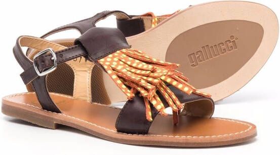 Gallucci Kids Sandalen met kwastje Bruin