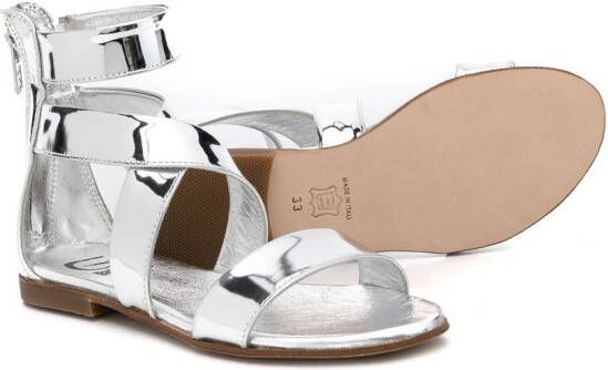 Gallucci Kids Sandalen met metallic-effect Zilver