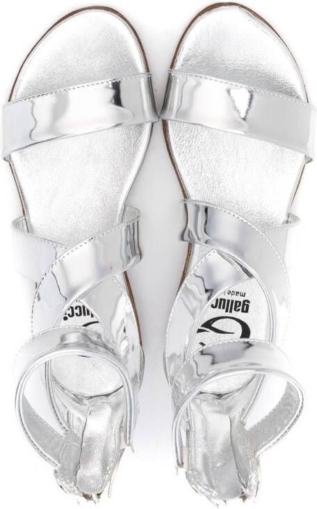 Gallucci Kids Sandalen met metallic-effect Zilver