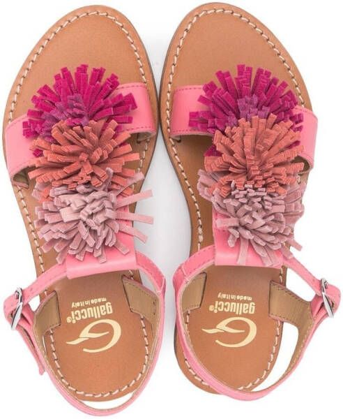 Gallucci Kids Sandalen met pompon Roze