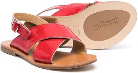 Gallucci Kids Tweekleurige sandalen Rood