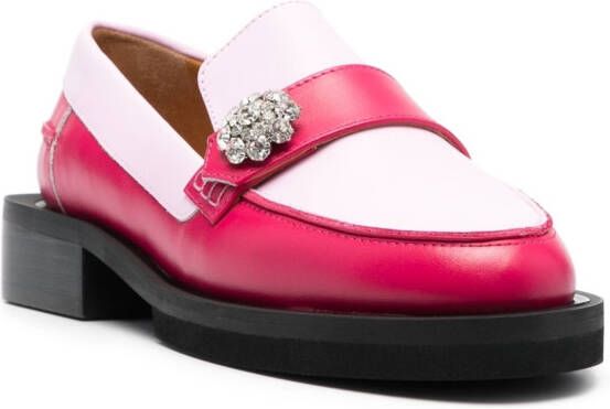 GANNI Chunky loafers Roze