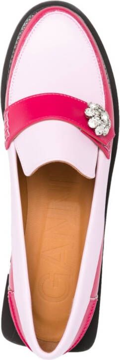 GANNI Chunky loafers Roze