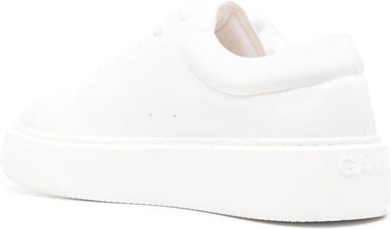 GANNI Low-top sneakers met logopatch Wit