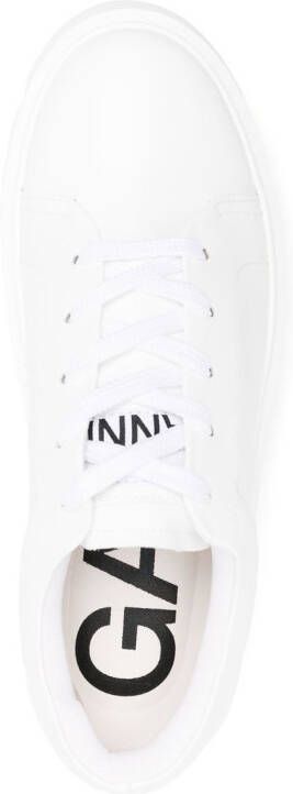 GANNI Low-top sneakers met logopatch Wit