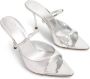 GIABORGHINI Aimeline leren sandalen Zilver - Thumbnail 4