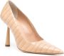 GIABORGHINI Balantine 100 pumps met krokodillenleer-effect Beige - Thumbnail 2