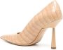 GIABORGHINI Balantine 100 pumps met krokodillenleer-effect Beige - Thumbnail 3