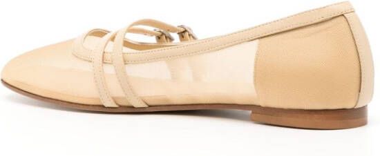 GIABORGHINI Felice ballerina's met mesh Beige