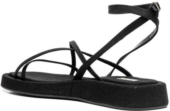 GIABORGHINI Rosie sandalen met gekruiste bandjes Zwart