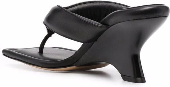 GIABORGHINI Sandalen met leren hak Zwart