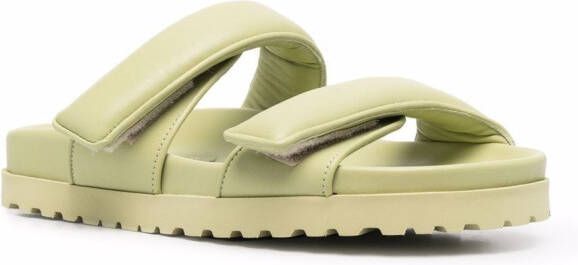 GIABORGHINI x Pernille Teisbaek slippers met dubbel bandje Groen