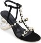 Giambattista Valli Diamond Dip satijnen sandalen Zwart - Thumbnail 2