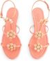 Giambattista Valli Leren sandalen Roze - Thumbnail 3