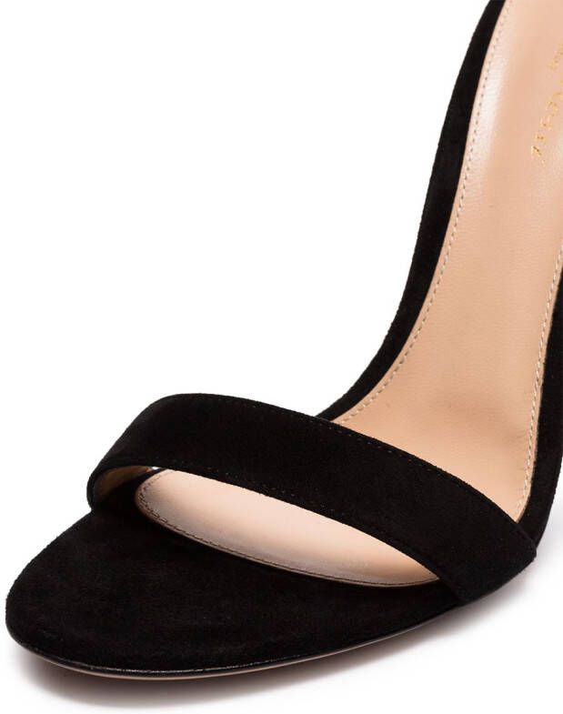 Gianvito Rossi 105 suede sandalen met bandjes Zwart