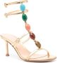 Gianvito Rossi 70mm Shanti leren sandalen Goud - Thumbnail 2