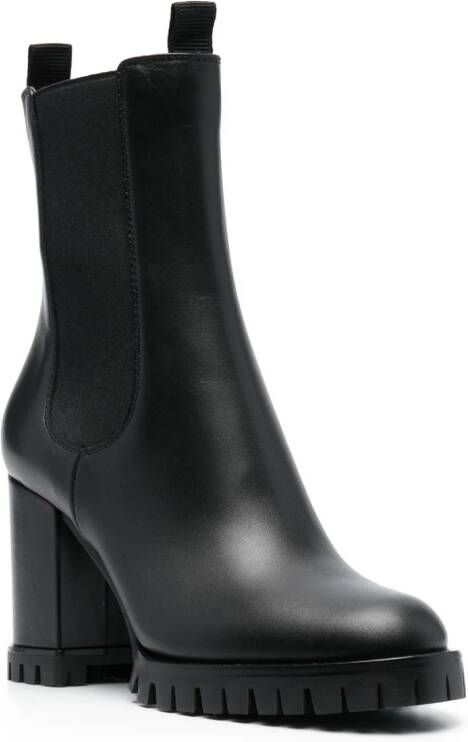 Gianvito Rossi 90mm leather ankle boots Zwart