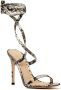 Gianvito Rossi Borneo sandalen met pythonprint Beige - Thumbnail 2