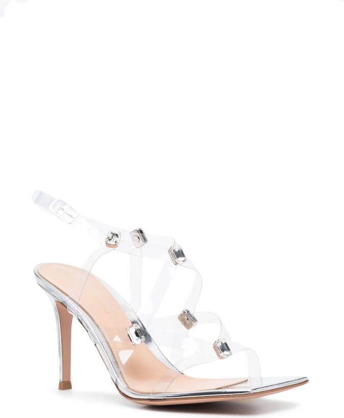 Gianvito Rossi Crystal Fever sandalen Zilver