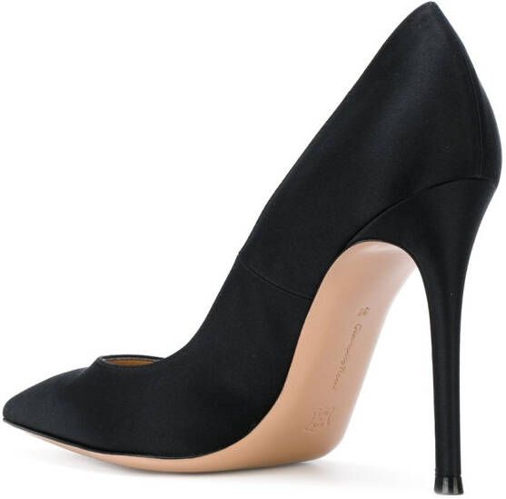 Gianvito Rossi Gianvito 105 mm satijnen pumps Zwart