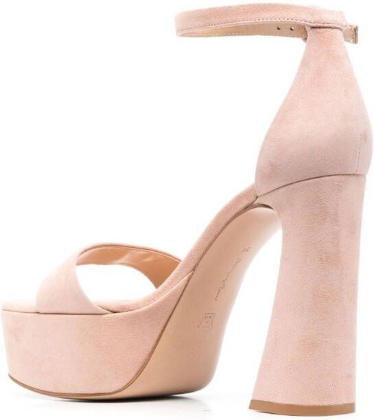 Gianvito Rossi Holly sandalen met plateauzool Beige