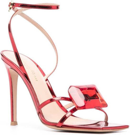 Gianvito Rossi Jaipur pumps met holografisch-effect Rood