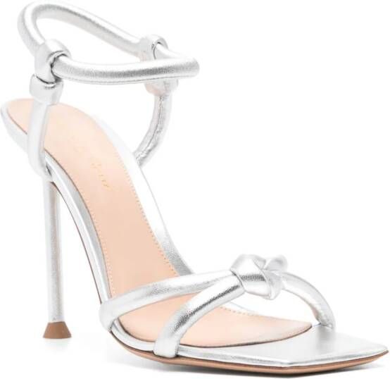 Gianvito Rossi Juno 110 leren sandalen Zilver