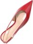 Gianvito Rossi Leren slingback pumps Rood - Thumbnail 4