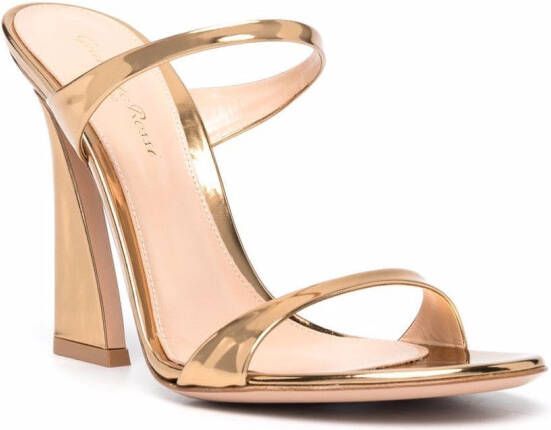 Gianvito Rossi Leren sandalen Beige