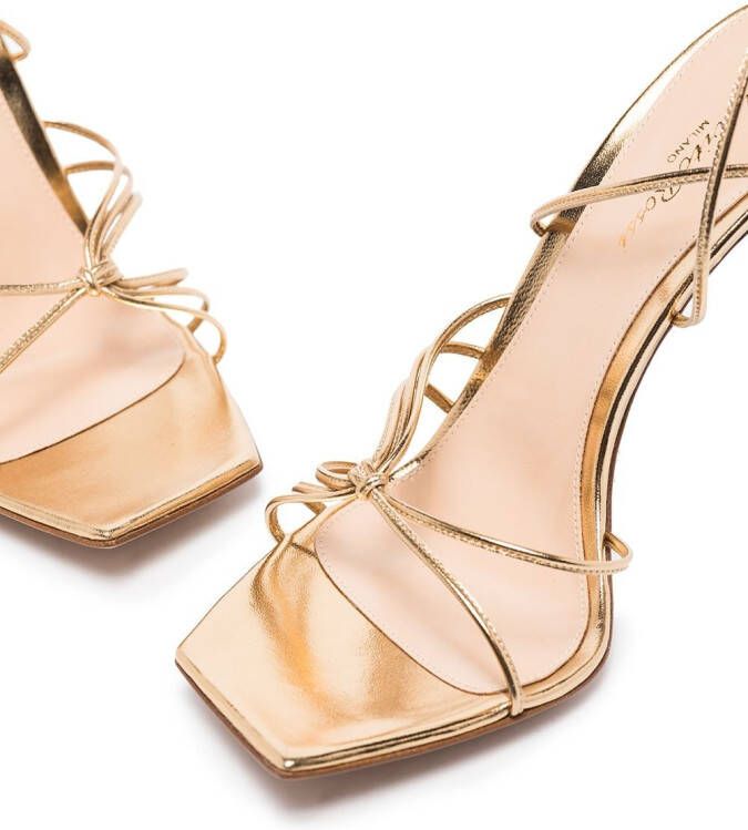 Gianvito Rossi Leren sandalen Goud