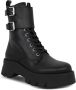 Gianvito Rossi Marloe leren combat boots Zwart - Thumbnail 2