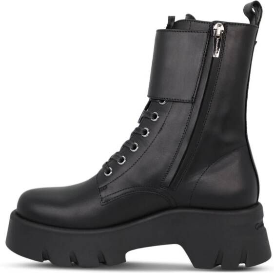 Gianvito Rossi Marloe leren combat boots Zwart