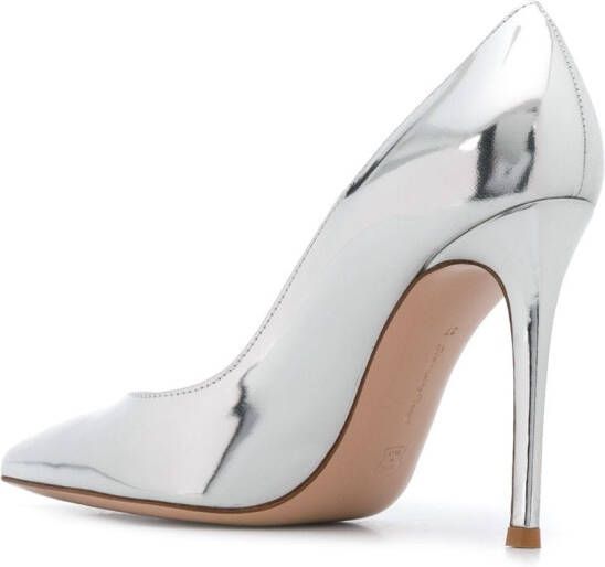 Gianvito Rossi Pumps met puntige neus Zilver